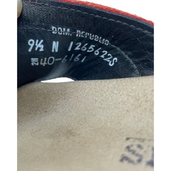 Sebago Women's Red Leather Slide Sandals Size 9.5N - Picture 5 of 7